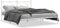vidaXL - Bedframe - met - hoofdbord - metaal - wit - 150x200 - cm