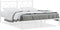 vidaXL - Bedframe - met - hoofdbord - metaal - wit - 150x200 - cm