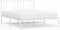 vidaXL - Bedframe - met - hoofdbord - metaal - wit - 150x200 - cm