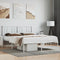 vidaXL - Bedframe - met - hoofdbord - metaal - wit - 150x200 - cm