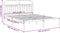 vidaXL - Bedframe - met - hoofdbord - metaal - wit - 150x200 - cm