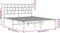 vidaXL - Bedframe - met - hoofdbord - metaal - wit - 150x200 - cm