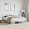 vidaXL - Bedframe - met - hoofdbord - metaal - wit - 150x200 - cm