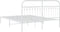 vidaXL - Bedframe - met - hoofdbord - metaal - wit - 150x200 - cm