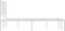 vidaXL - Bedframe - met - hoofdbord - metaal - wit - 150x200 - cm