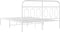vidaXL - Bedframe - met - hoofdbord - metaal - wit - 150x200 - cm