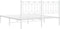 vidaXL - Bedframe - met - hoofdbord - metaal - wit - 150x200 - cm