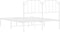 vidaXL - Bedframe - met - hoofdbord - metaal - wit - 150x200 - cm