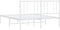 vidaXL - Bedframe - met - hoofdbord - metaal - wit - 150x200 - cm