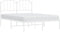 vidaXL - Bedframe - met - hoofdbord - metaal - wit - 150x200 - cm