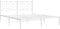 vidaXL - Bedframe - met - hoofdbord - metaal - wit - 150x200 - cm