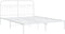 vidaXL - Bedframe - met - hoofdbord - metaal - wit - 150x200 - cm