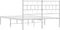 vidaXL - Bedframe - met - hoofdbord - metaal - wit - 150x200 - cm