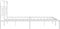 vidaXL - Bedframe - met - hoofdbord - metaal - wit - 150x200 - cm