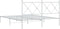 vidaXL - Bedframe - met - hoofdbord - metaal - wit - 150x200 - cm
