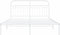 vidaXL - Bedframe - met - hoofdbord - metaal - wit - 150x200 - cm