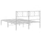vidaXL-Bedframe-met-hoofdbord-metaal-wit-150x200-cm