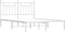 vidaXL - Bedframe - met - hoofdbord - metaal - wit - 150x200 - cm