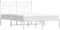 vidaXL - Bedframe - met - hoofdbord - metaal - wit - 150x200 - cm