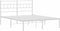vidaXL - Bedframe - met - hoofdbord - metaal - wit - 150x200 - cm