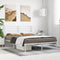 vidaXL - Bedframe - met - hoofdbord - metaal - wit - 150x200 - cm