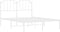vidaXL - Bedframe - met - hoofdbord - metaal - wit - 150x200 - cm