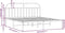 vidaXL - Bedframe - met - hoofdbord - metaal - wit - 160x200 - cm