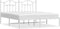 vidaXL - Bedframe - met - hoofdbord - metaal - wit - 160x200 - cm