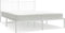 vidaXL - Bedframe - met - hoofdbord - metaal - wit - 160x200 - cm