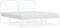vidaXL - Bedframe - met - hoofdbord - metaal - wit - 160x200 - cm