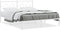 vidaXL - Bedframe - met - hoofdbord - metaal - wit - 160x200 - cm