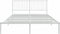vidaXL - Bedframe - met - hoofdbord - metaal - wit - 160x200 - cm