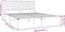 vidaXL - Bedframe - met - hoofdbord - metaal - wit - 160x200 - cm