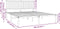 vidaXL - Bedframe - met - hoofdbord - metaal - wit - 160x200 - cm