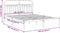 vidaXL - Bedframe - met - hoofdbord - metaal - wit - 160x200 - cm