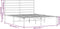vidaXL - Bedframe - met - hoofdbord - metaal - wit - 160x200 - cm
