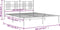 vidaXL - Bedframe - met - hoofdbord - metaal - wit - 160x200 - cm