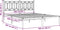 vidaXL - Bedframe - met - hoofdbord - metaal - wit - 160x200 - cm