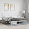 vidaXL - Bedframe - met - hoofdbord - metaal - wit - 160x200 - cm