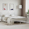 vidaXL - Bedframe - met - hoofdbord - metaal - wit - 160x200 - cm