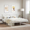 vidaXL - Bedframe - met - hoofdbord - metaal - wit - 160x200 - cm