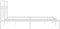 vidaXL - Bedframe - met - hoofdbord - metaal - wit - 160x200 - cm