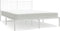 vidaXL - Bedframe - met - hoofdbord - metaal - wit - 160x200 - cm