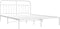 vidaXL - Bedframe - met - hoofdbord - metaal - wit - 160x200 - cm