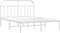 vidaXL - Bedframe - met - hoofdbord - metaal - wit - 160x200 - cm