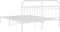 vidaXL - Bedframe - met - hoofdbord - metaal - wit - 160x200 - cm
