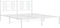 vidaXL - Bedframe - met - hoofdbord - metaal - wit - 160x200 - cm
