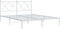 vidaXL - Bedframe - met - hoofdbord - metaal - wit - 160x200 - cm