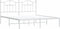 vidaXL - Bedframe - met - hoofdbord - metaal - wit - 160x200 - cm