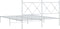 vidaXL - Bedframe - met - hoofdbord - metaal - wit - 160x200 - cm